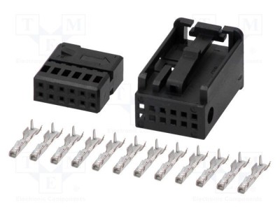 Carcasă conector Quadlock PIN 12 neagră 4CARMEDIA foto