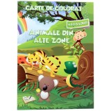 Carte de colorat cu abtibilduri - Animale din alte zone |