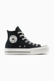 Converse teniși Chuck Taylor All Star Lift culoarea negru, A15534C