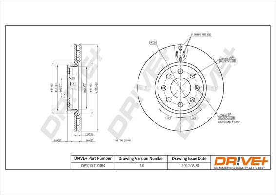 Dr!ve+ DP1010.11.0484 Disc frana