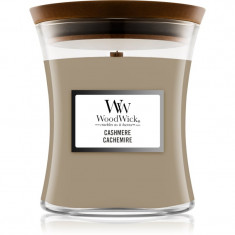 Woodwick Cashmere lumânare parfumată cu fitil din lemn 275 g