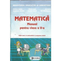Matematica. Manual pentru clasa a V-a - Gheorghe Drugan, Mihaela Singer