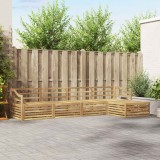 vidaXL Set de canapele de exterior 5 pcs Alb Lemn Solid de Acacia 3390339