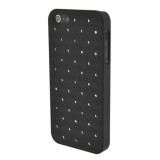 Husa iPhone 5/5S/SE Elegance Luxury cu Diamante, Neagra, Anti-soc, Anti-zgarieturi