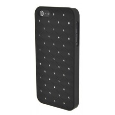 Husa Apple iPhone 5/5S/SE, Elegance Luxury cu diamante pe spate Negru
