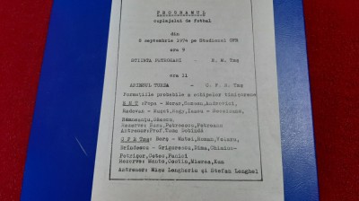 program cuplaj CFR Timisoara - Ariesul Turda, Electromotor - Stiinta Petrosani foto