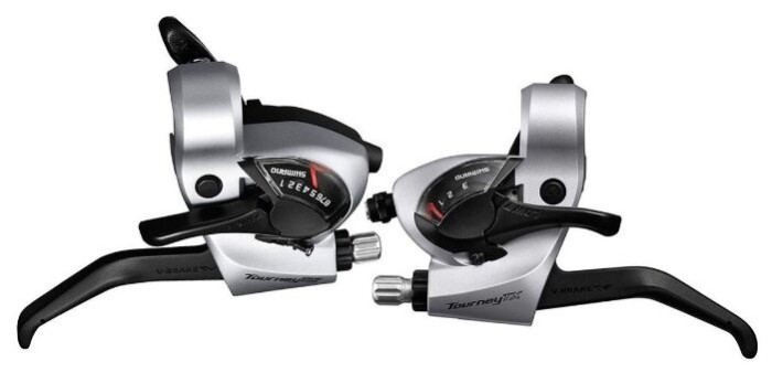 Manete Schimbator/Frana Shimano Tourney St-Tx800, 8X3 Vit., Ez-Fire Plus, 2 Dege... Cod:ESTTX800P8AS