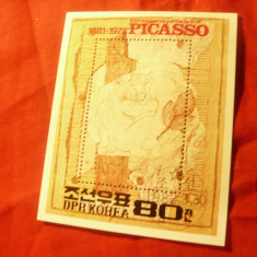 Bloc si Colita Pictura - Picasso -1982 Coreea de Nord stampilat