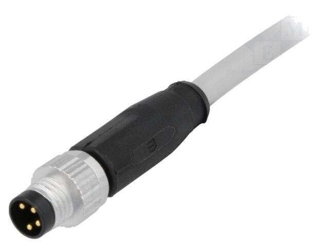 Conector M8 tată cu cablu 5m