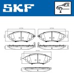 Set placute frana fata SKF VKBP80305A