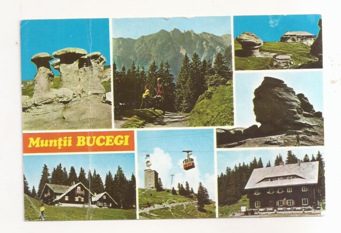 RF77-Carte Postala - Muntii Bucegi, circulata 1987
