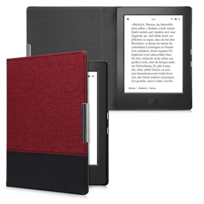 Husa pentru Kobo Aura H2O Edition 1, Textil, Rosu, 39970.20 foto