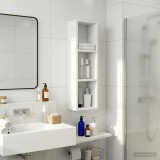 vidaXL Dulap de perete pentru baie Alb 20 x 14 x 70 cm Lemn prelucrat 889295