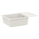 vidaXL Chiuvetă Alb 780 x 500 mm 80% Quartz și 20% Rășină 42028403