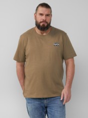 s.Oliver Big Sizes Tricou barbati big sizes cu imprimeu cu logo Ford, decolteu la baza gatului, Maro, 6XL