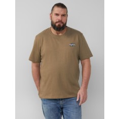 s.Oliver Big Sizes Tricou barbati big sizes cu imprimeu cu logo Ford, decolteu la baza gatului, Maro, 6XL