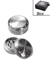Grinder metalic Black Leaf Deep Engrave, 2 parti, O53mm
