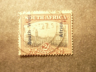 Timbru Sud-Vest Africa colonie britanica 1927 - supratipar, stampilat foto