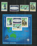 V 186 - VAPOARE, NAVE - GILBERT ISLANDS - SERIE + BLOC NESTAMPILATE, MNH