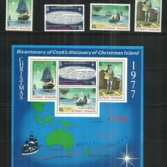 V 186 - VAPOARE, NAVE - GILBERT ISLANDS - SERIE + BLOC NESTAMPILATE, MNH