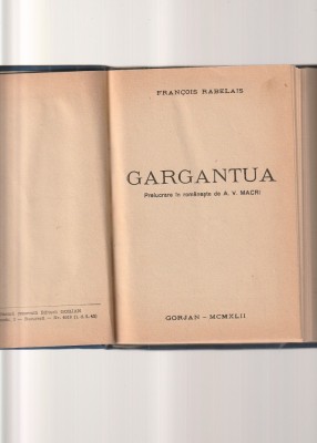 FRANCOIS RABELAIS - GARGANTUA ( 1942 ) foto