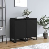 VidaXL Servante, 2 buc., negru, 40x35x70 cm, lemn prelucrat