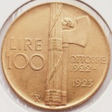 2635 Italia 100 Lire 1923 Fascism Anniversary - jeton, fantasy, copie dupa km 65, Europa, Bronz