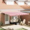 vidaXL Cortina Retractabilă 450 &times; 350 cm Roșu și alb 3331099
