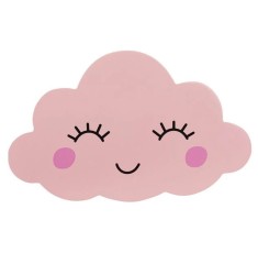 Lamp de veghe, sub forma de Norisor, ZZZ sleep GOOD SLEEPING !, prindere pe perete, cu baterii, Roz, 22 x 16,5 cm foto