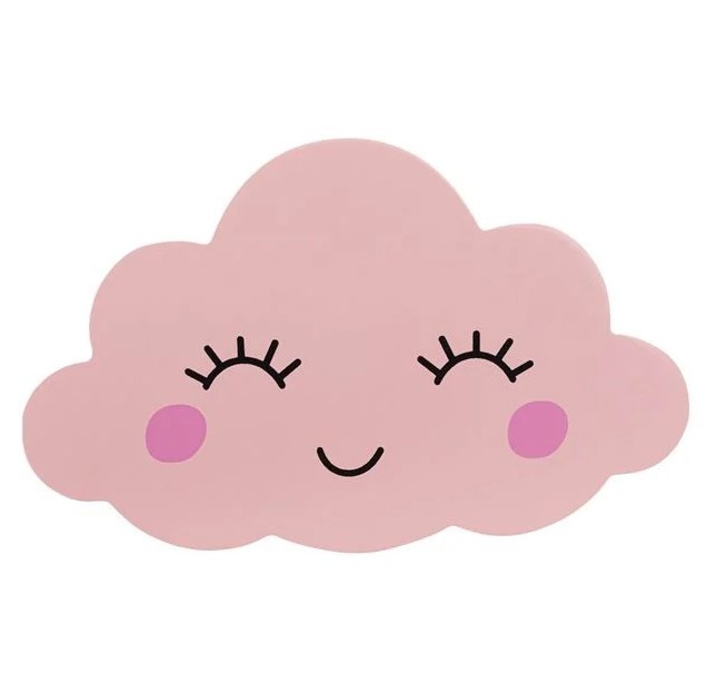 Lamp de veghe, sub forma de Norisor, ZZZ sleep GOOD SLEEPING !, prindere pe perete, cu baterii, Roz, 22 x 16,5 cm
