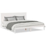 Cumpara ieftin Cadru pat foarte lung fara saltea, alb, 180x220 cm lemn masiv