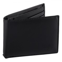 Portofel Bărbati, Exclusivo, Negru, 13x10cm, Compartimente Bancnote și Carduri