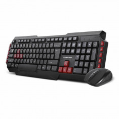 Kit tastatura si mouse wireless Compoint, negru foto