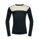 Tricou DEVOLD Lauparen Merino 190 Shirt Man raw white/ink/black XL