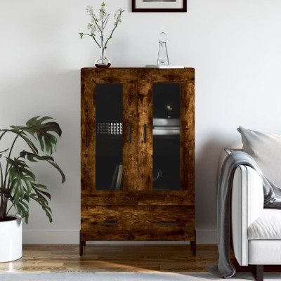 vidaXL Dulap &amp;icirc;nalt, stejar afumat, 69,5x31x115 cm, lemn prelucrat 828313 foto