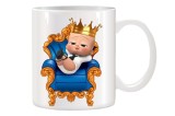 Cana alba ceramica personalizata Baby Boss, INOVATIX&reg;. 330ml, Oem