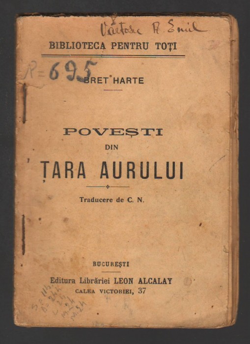 C8267 POVESTI DIN TARA AURULUI DE BRET HARTE