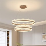 Lustra LED suspendata cu telecomanda FLAVIO 126W, lumina Rece/Calda/Neutra, Dimabila,Inaltime Reglabila, Auriu ModernLight Concept