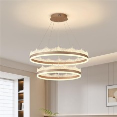Lustra LED suspendata cu telecomanda FLAVIO 126W, lumina Rece/Calda/Neutra, Dimabila,Inaltime Reglabila, Auriu ModernLight Concept