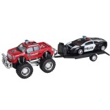 Set masini de Politie cu platforma, Sport si Off Road, ATU-088990, Plastic, Oem