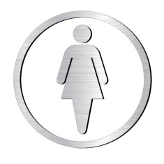 Placuta aluminiu grup sanitar pentru wc femei foto