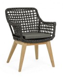 Cumpara ieftin Set 2 fotolii lemn maro textil negru Madison 46x46x82 cm