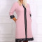 Rochie usor evazata accesorizata cu dantela roze - 44Marimea