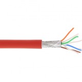 Rola 100m cablu de retea RJ45 Cat. 6A S/FTP PiMF Rosu, InLine IL76899R