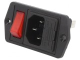 Conector Alimentare AC Soclu Tată 10A 250VAC IEC 60320
