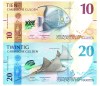 Cura&ccedil;ao &amp; St. Maarten Set 10 20 Gulden 31.03.2025 P-1, P-2 UNC