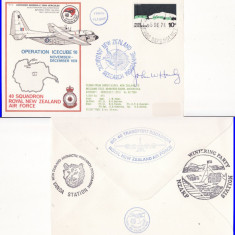 Circulatie Noua Zeelanda - tema Antarctica,vapoare,aviatie, exploratori-FDC 1974