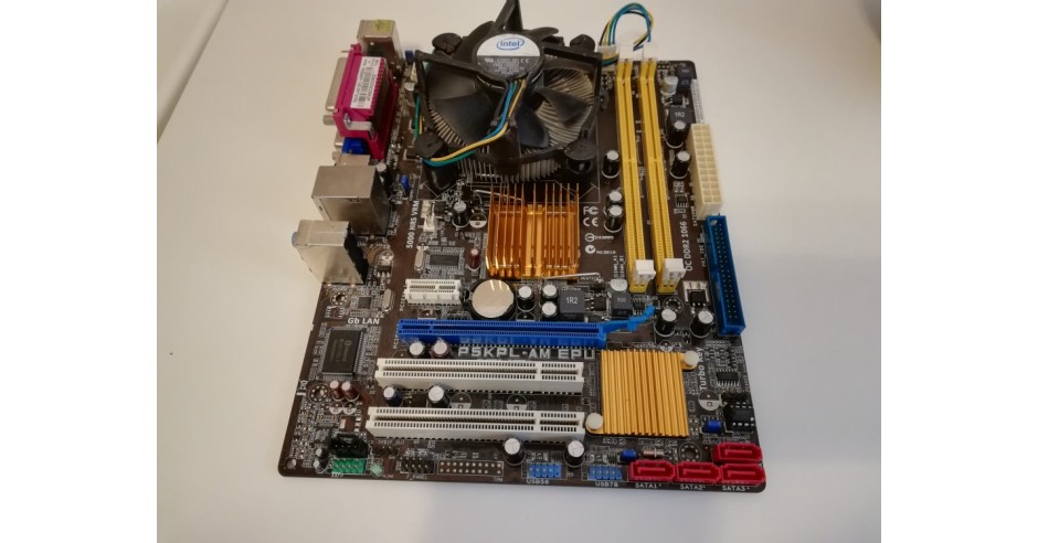 Kit socket 775 placa de baza Asus P5KPL-AM EPU+Intel Pentium Dual Core ...