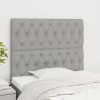 VidaXL Tăblii de pat, 2 buc, gri deschis, 100x7x78/88 cm, textil 3116658