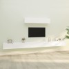 Gossi set dulap tv, 6 piese, alb, lemn prelucrat